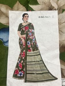 Green Floral Saree