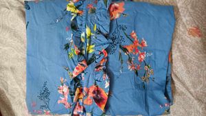 Beautiful Teal Floral shirt for women