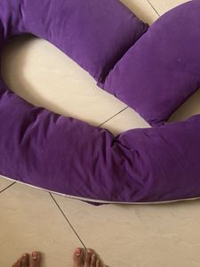Purple U-Shaped Maternity Pillow
