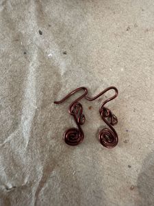 Artistic Wire Swirl Earrings Copper