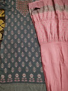 Singal Kurta Peach Colour And Kurti An Sarar Set