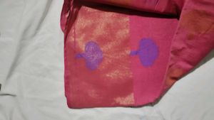 Elegant Pink Printed Saree never used