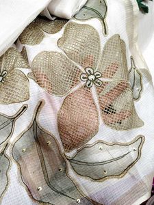kota silk half white saree