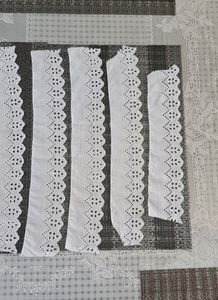 7 White Cotton lace pieces