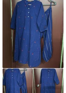 Black Ikat Kurta Set with Dupatta