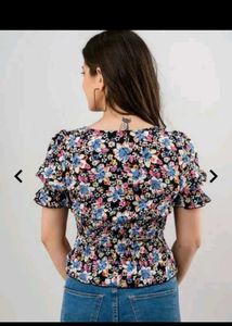 Floral Print Crop Top