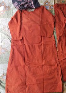 Orange Kurta Set with Dupatta