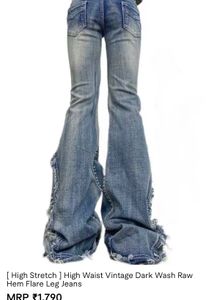 High Waist Vintage Flare Leg Jeans