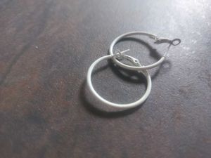Classic White Hoop Earrings