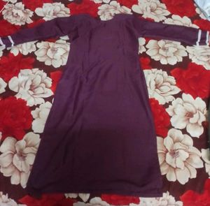 Purple Embroidered Kurta