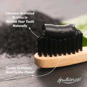 Bamboo Manual Toothbrush For Adults &amp; Kids)