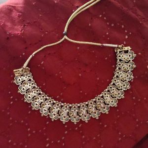 Elegant mirror work  Kundan Choker Necklace