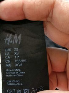 H&amp;M Black Lace Trim Thong Panty