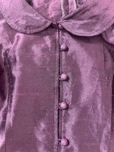 Purple Collared Blouse