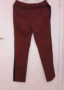 Navy Blue Pants with Black Stripe