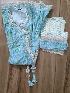 Beautiful Light Blue Printed Kurta Set
