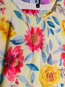 Vibrant Floral Print Dress
