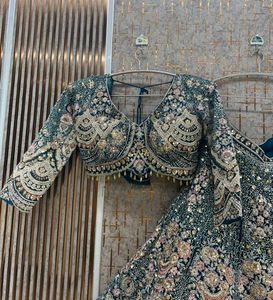 Embellished Teal Lehenga Choli Set