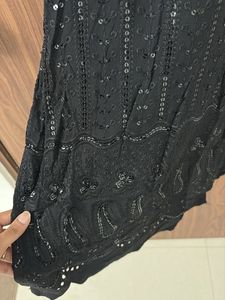 Elegant Black Sequined Kurta