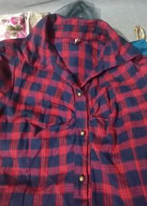 Women's Red Checked Frock