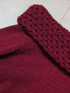 Vintage Y2K Maroon Off-Shoulder Knit Sweater