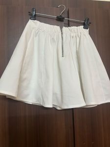 Elegant Cream A-Line Skirt