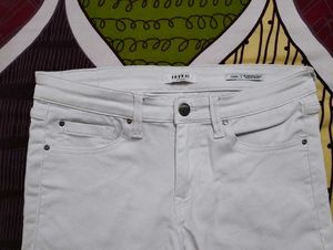 Women Spykar White Ankle Length Jeans