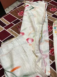 Elegant Cream Kurta Set with Embroidery