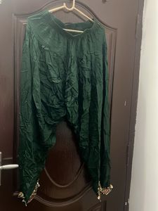 Emerald Green Flowy Ethnic Suit