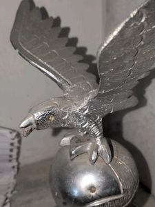 Vintage Eagle Statue Silver Finish