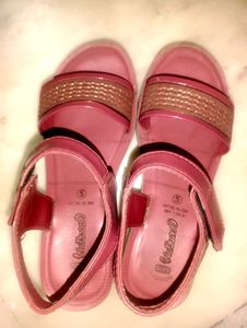 Chic Pink &amp; Gold Sandals