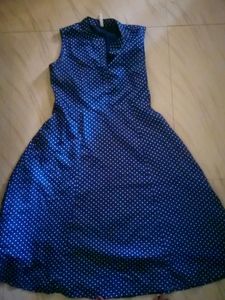 Navy blue Potka dress