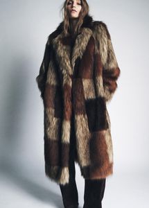 ZARA ZW LIMITED EDITION Patchwork  Fur Coat
