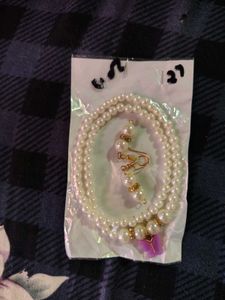 Pearl Necklace and Earring Set