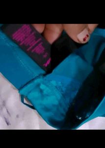 Teal Lace &amp; Satin Briefs 1