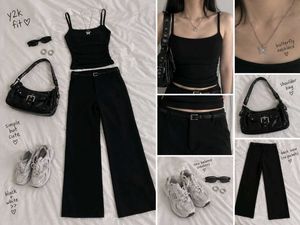 Classic Black Wide-Leg Pants
