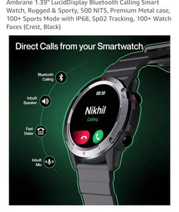 Smartwatch Ambrane Crest 1.39
