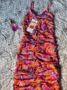 imported 🇷🇺Pink Ruched Mini Dress 🌸
