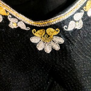 BLACK WORK BLOUSE