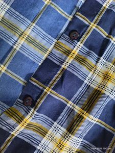 Classic Blue Plaid Button-Up Shirt