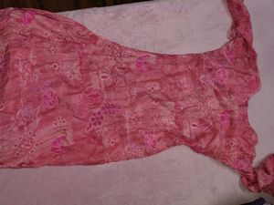 Elegant Pink Floral long kurta set
