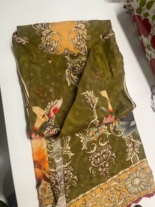 Stylish Green Printed Kurta Set