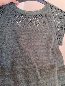 Chic Olive Green Knit Top