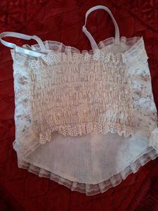 Sweet Floral Lace Trim Camisole Top
