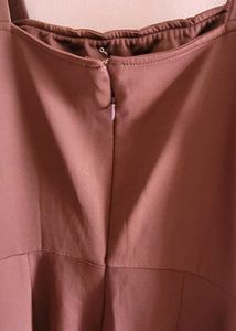 Brown Spaghetti Strap Jumpsuit