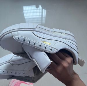 Puma White Platform Sneakers