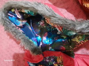 Reversible Padded Vest with Fur Hood
