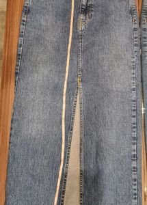 STRADIVARIUS FRONT SLIT DENIM SKIRT 26"