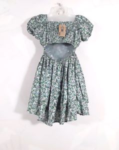 Green Printed Dress (Women's)