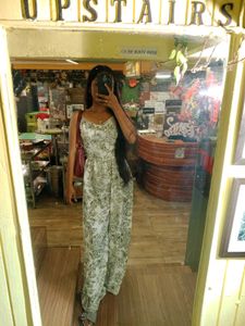 Floral Print Back Tie Jumpsuit
